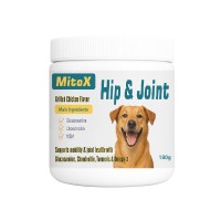 MitoX Hip & Joint Soft Chews for Dogs – Glucosamine, Chondroitin, MSM, Turmeric & Omega-3 – Supports Mobility & Joint Health – Grilled Chicken Flavor – 180g