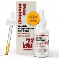Oh Norman! Stop Itching by Kaley Cuoco, All-Natural Itch Relief Supplement for Dogs, Vet Nutritionist Approved,for All Life Stages and Breeds, 1 Fl Oz