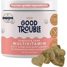 Good Trouble Pets Complete Care Dog Multivitamin, Ashwagandha, Biotin, Yucca, Glucosamine Chondroitin, Probiotics, Omega Fish Oil - Dog Supplements & Vitamins for Joint, Heart, and Immune Health Good Trouble Pets Complete Care Dog Multivitamin, Ashwagandha, Biotin, Yucca, Glucosamine Chondroitin, Probiotics, Omega Fish Oil - Dog Supplements & Vitamins for Joint, Heart, and Immune Health