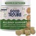 Good Trouble Pets Dog Allergy Support Soft Chew Supplements: Allergy Relief for Itching and Licking - Seasonal Allergy Relief for Dogs - Natural Ingredients Fight Natural Allergens - Boosts Immunity Good Trouble Pets Dog Allergy Support Soft Chew Supplements: Allergy Relief for Itching and Licking - Seasonal Allergy Relief for Dogs - Natural Ingredients Fight Natural Allergens - Boosts Immunity